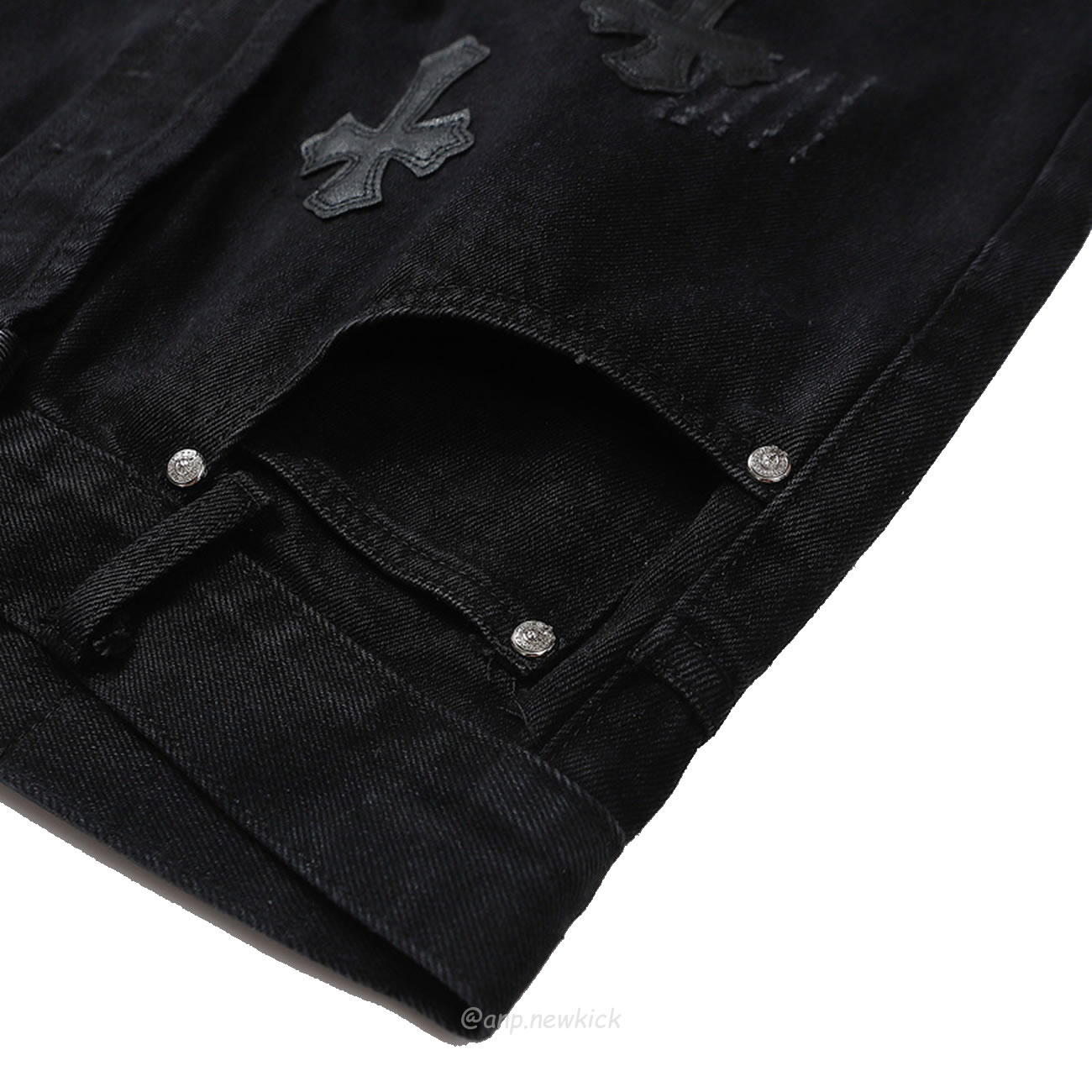 Chrome Hearts Black Cross Jeans (8) - newkick.app